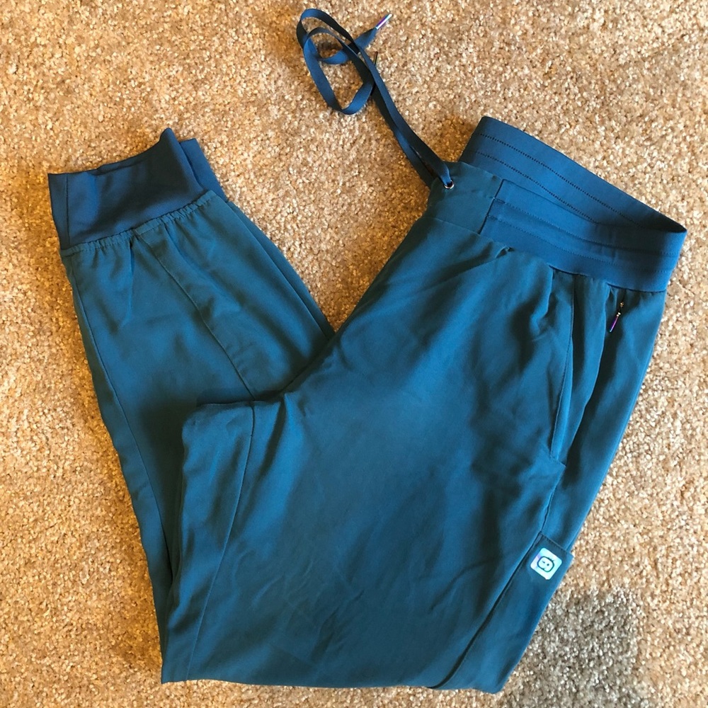 Caribbean Blue Scrub Jogger Pants